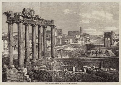 Ruins of the Temple of Saturn, Rome by Richard Principal Leitch